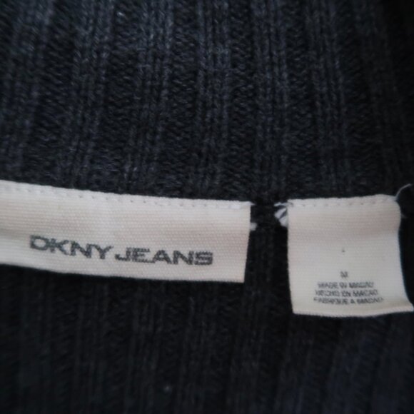 Vintage Y2K DKNY Jeans Shimmer/metallic Logo Quarter Zip Sweater - Picture 4 of 5